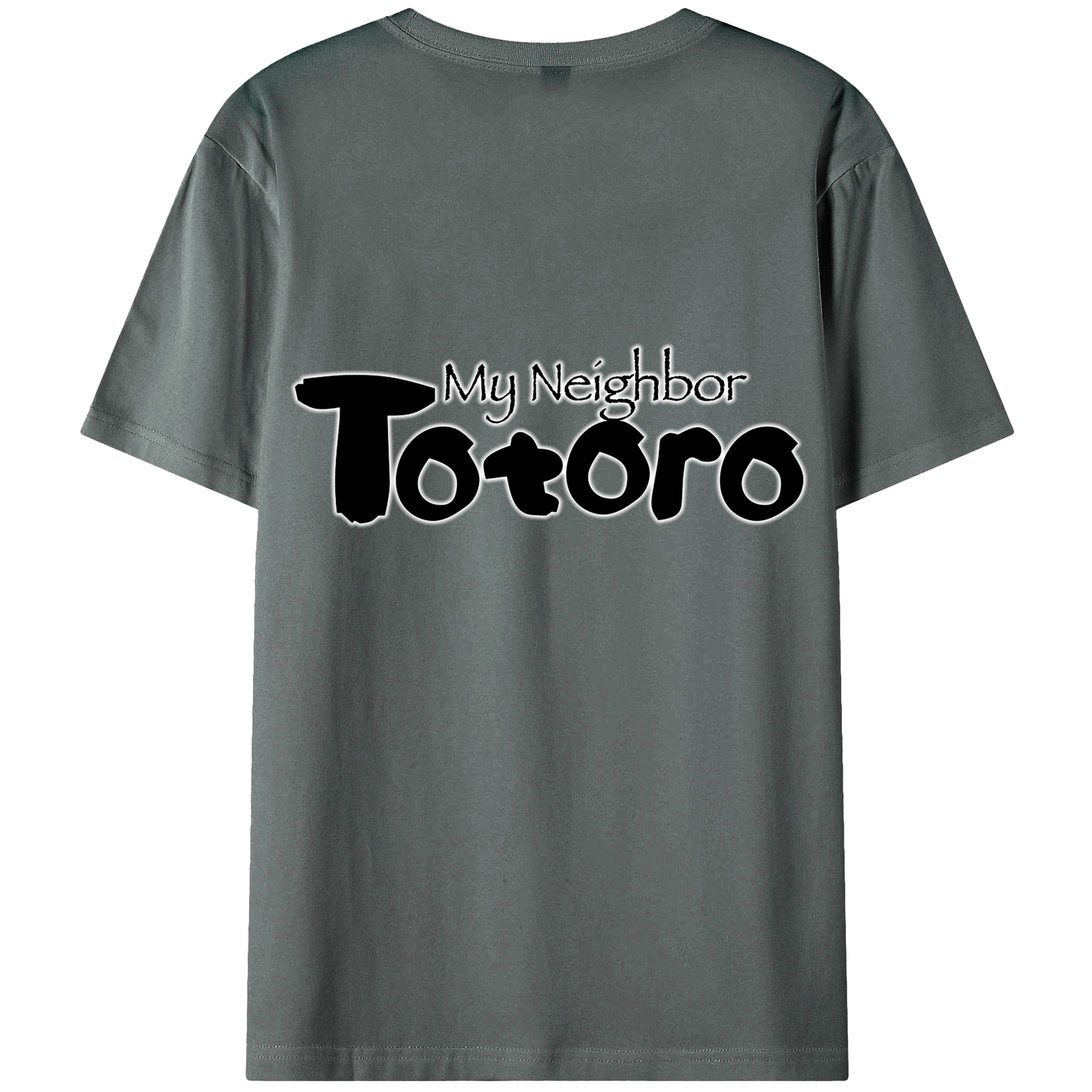 （画像用） となりのトトロ 草壁メイ 草壁サツキ My Neighbor Totoro Satsuki Kusakabe Mei Kusakabe 綿100％ メンズ半袖Tシャツ（バックプリント） 通気性
